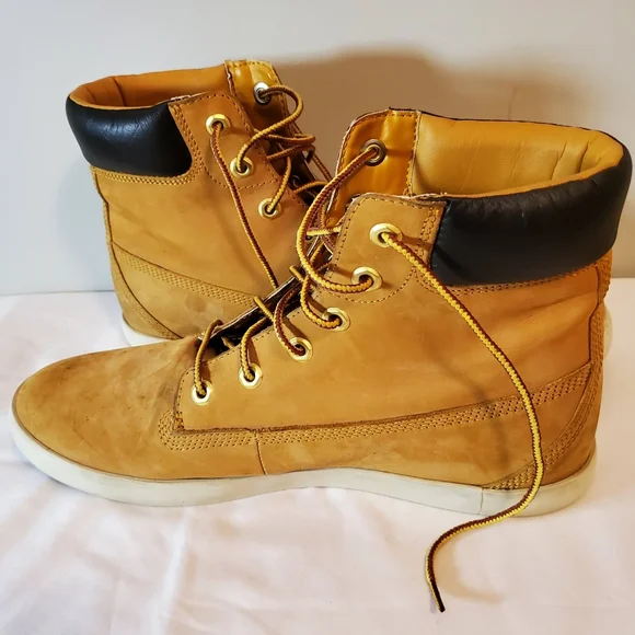 TIMBERLAND Women's Tan Nubuck Leather Work Boot Size 11 - Picture 7 of 14